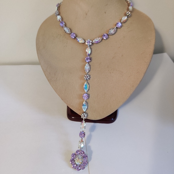 Swarovski Crystals Sautoir necklace and matching bracelet Creations Georgianni - Picture 7 of 16